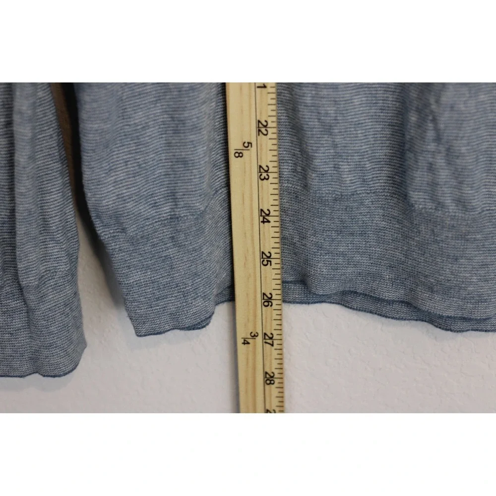 Johnnie-O Cotton Silk Henley Sweater Mariner Blue‎ Lightweight Knit Men's M
